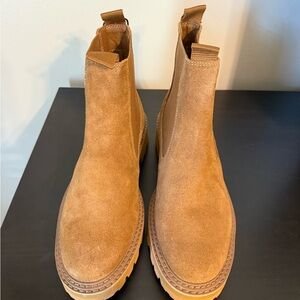 Dolce Vita Camel Suede Ankle Boots